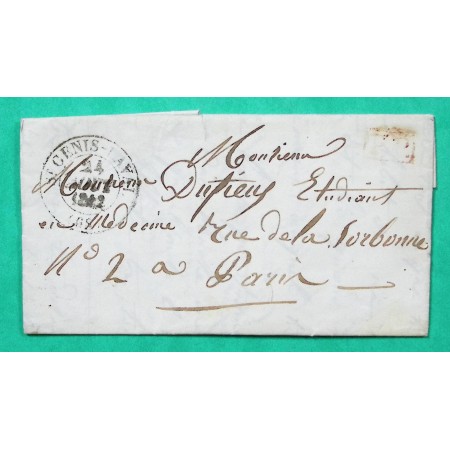 CAD TYPE 13 ST GENIS LAVAL RHONE PP PORT PAYE POUR PARIS 1842