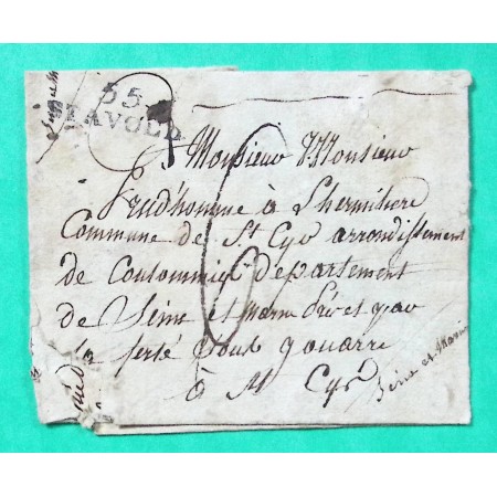 MARQUE 55 ST AVOLD MOSELLE POUR LA FERTE SOUS JOUARRE SEINE ET MARNE 28x9 1813