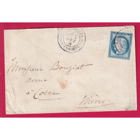 N°60 CAD VERSAILLES CHAMBRE DES DEPUTE SIGNE BRUN POUR COSNE NIEVRE 1876
