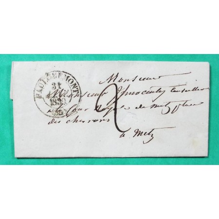 CAD TYPE 13 FAULQUEMONT MOSELLE POUR METZ 1839