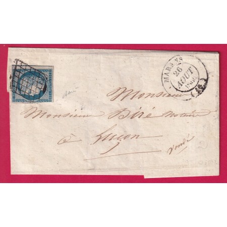 N°4 GRILLE MARANS CAD TYPE 14 CHARENTE INFERIEURE  POUR LUCON VENDEE SIGNE BAUDOT