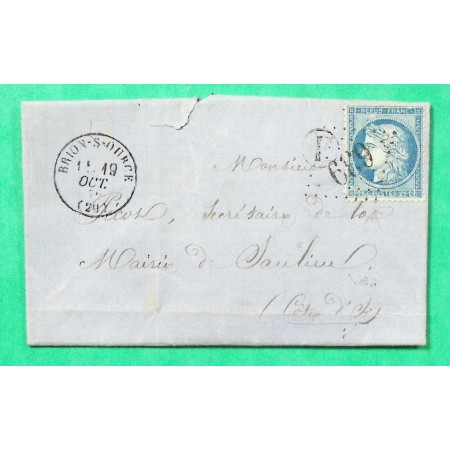 N°60A VARIETE TACHES GC 639 BRION SUR OURCE COTE D'OR BOITE RURALE E GRANCEY SUR OURCE POUR SAULIEU