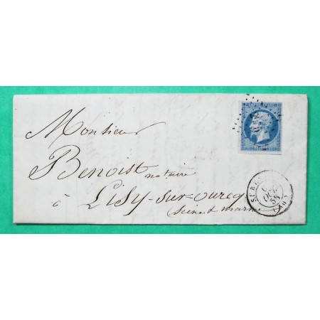 N°14 PC 2955 SURESNES SEINE POUR LIZY SUR OURCQ SEINE ET MARNE 1858