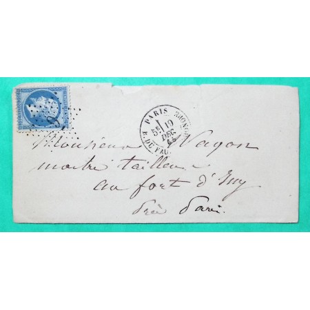 N°22 ETOILE DE PARIS 9P1 R. DU FAUBOURG ST HONORE DOUBLE PORT LOCAL? POUR LE FORT D'IVRY 1865