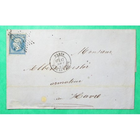 N°22 ETOILE DE PARIS N°25 R. DE LA HARPE POUR LE HAVRE SEINE INFERIEURE 1864