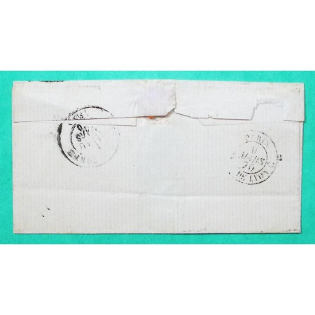 N°29 ETOILE DE PARIS N°20 R. ST-DOMQUE-ST-GN,58 POUR SENS YONNE 1870