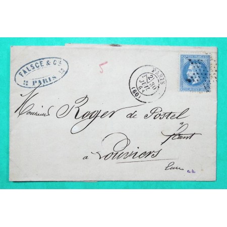 N°29 ETOILE DE PARIS MUETTE CAD TYPE 17 SECTION DE LEVEE 2/2 POUR LOUVIERS EURE 1868