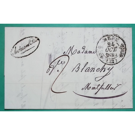 CAD TYPE 11 MEZE HERAULT POUR MONTPELLIER 1830 LETTRE COVER FRANCE