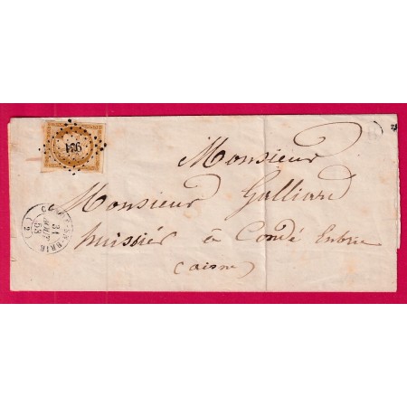 N°1 TTB PC 931 CONDE EN BRIE AISNE BOITE RURALE B POUR CONDE EN BRIE 1853