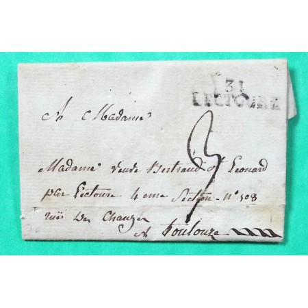 MARQUE 31 LECTOURE GERS DEPART ST LEONARD POUR TOULOUSE HAUTE GARONNE 31x9 1801