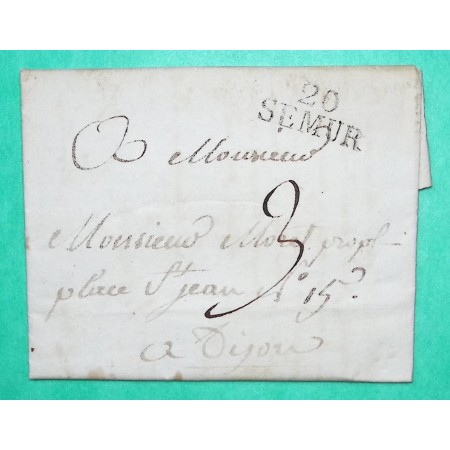MARQUE 20 SEMUR COTE D'OR POUR DIJON 25x11 1819