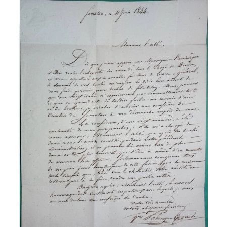 CAD TYPE 12 GIMONT GERS PP PORT PAYE + CURSIVE 31 SAMATAN POUR AUCH 1844 LETTRE COVER FRANCE
