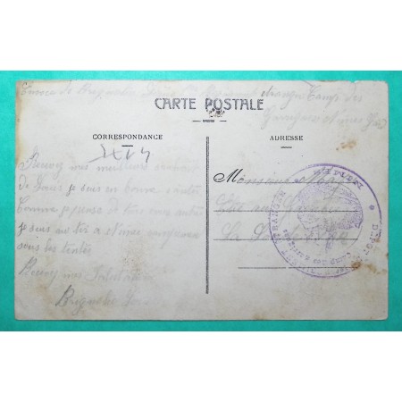 FRANCHISE MILITAIRE FM DEPOT 1er REGIMENT ETRANGER CAMP DES GARRIGUES NIMES GARD CARTE POSTALE WW1
