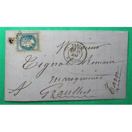 N°29 ETOILE DE PARIS N°29 R. PASCAL POUR GRAULHET TARN 1867