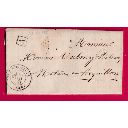 CAD TYPE 17 PORT SAINTE MARIE LOT ET GARONNE BOITE URBAINE A LA GARDE POUR AIGUILLON TIMBRE TOMBE