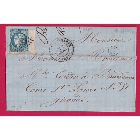 N°46B GC 2989 PORT SAINTE MARIE LOT ET GARONNE BOITE RURALE G BRUCH POUR BORDEAUX