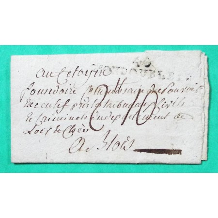 MARQUE 40 MONDOUBLEAU LOIR ET CHER POUR BLOIS PERIODE REVOLUTIONNAIRE 50x10 1796