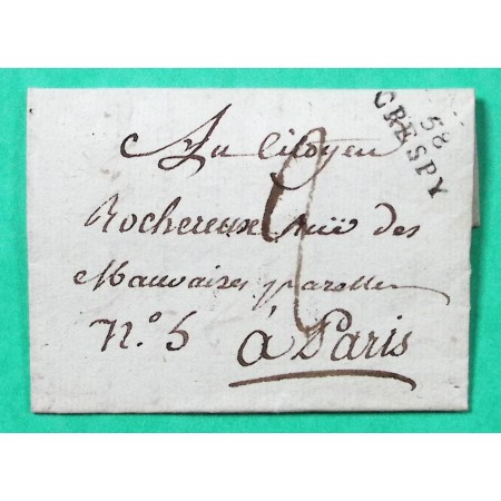 MARQUE 58 CRESPY OISE POUR PARIS 23x9