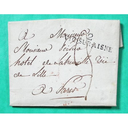 MARQUE 2 VIC SUR AISNE DEPART ATTICHY POUR PARIS 42x9.5 1813