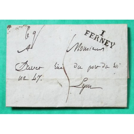 MARQUE 1 FERNEY VOLTAIRE AIN POUR LYON RHONE 30x7 1816
