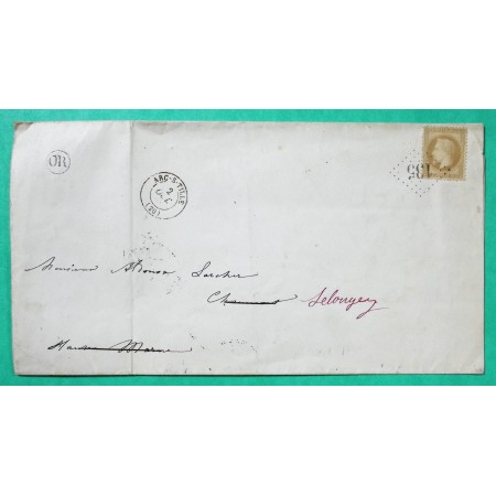 N°28 GC 135 ARC SUR TILLE COTE D'OR OR ORIGINE RURALE TARIF IMPRIME POUR SELONGEY 1868