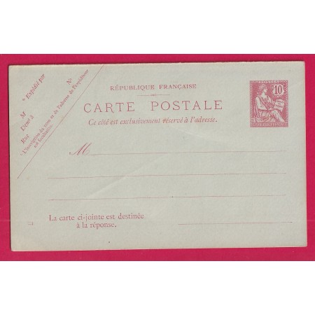 ENTIER 10C MOUCHOC + CARTE REPONSE NEUF