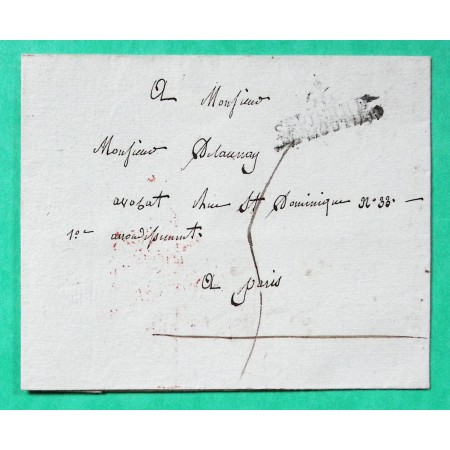 MARQUE 56 ST PIERRE LE MOUTIER NIEVRE POUR PARIS 29x12 1806