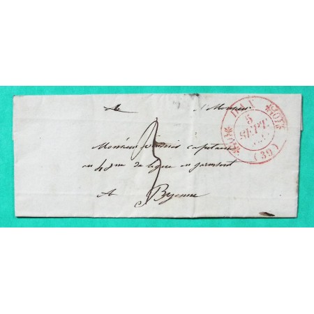 CAD TYPE 11 DAX LANDES ROUGE POUR BAYONNE BASSES PYRENEES 1834