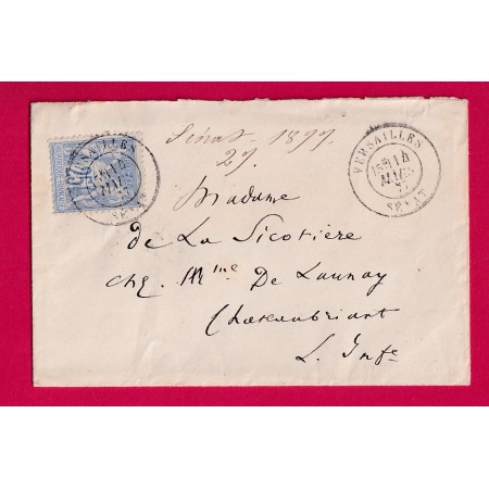 N°78 CAD VERSAILLES SENAT 1877 INDICE 19 POUR CHATEAUBRIANT LOIRE INFERIEURE