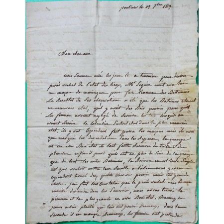 MARQUE 62 MARINGUES PUY DE DOME DEPART PONTLIERE POUR BILLOM 40x10 1819