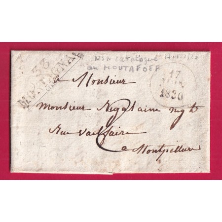 MARQUE 33 MONTAGNAC HERAULT 1830 DIMENSIONS 41X11 NON SIGNALEE PAR POTHION POUR MONTPELLIER