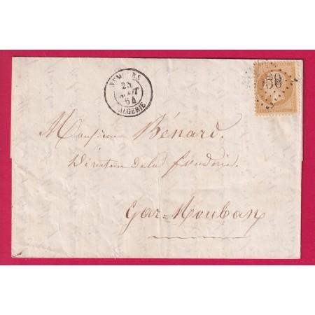 N°21 GC 5050 NEMOUS ALGERIE AU DOS CAD TYPE 22 LALLA MAGHRNIA 1864