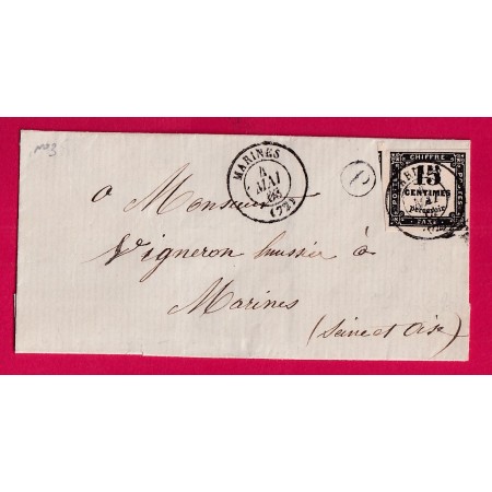 TIMBRE TAXE N°3 CAD TYPE 15 MARINES SEINE ET OISE POUR MARINES