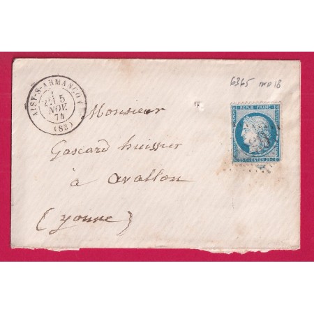 N°60 GC 6365 AISY SUR ARMANCON YONNE CAD TYPE 17 INDICE 18 POUR AVALLON YONNE