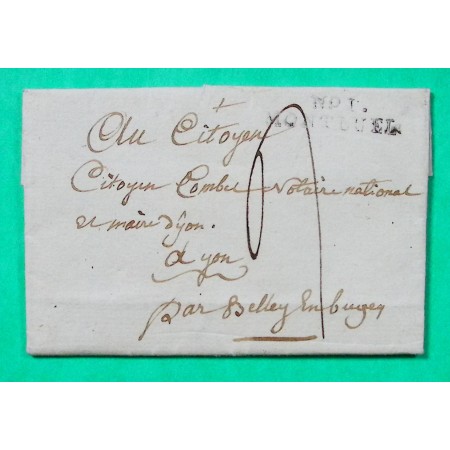 MARQUE N°1 MONTLUEL AIN POUR YON PERIODE REVOLUTIONNAIRE 33x8 1794