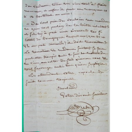 CAD TYPE 12 ARDRES PAS DE CALAIS DECIME RURAL AUTINGUES POUR MEURSAULT COTE D'OR 1833