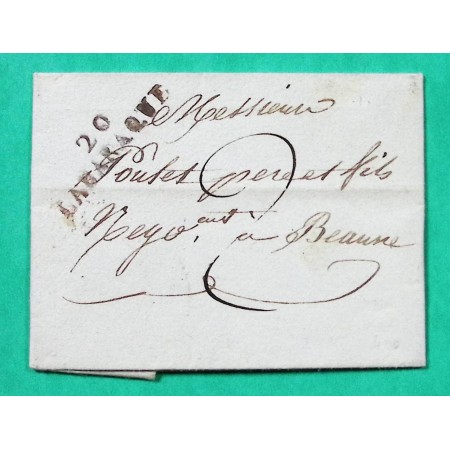 MARQUE 20 LA BARRAQUE ROUGE COTE D'OR POUR BEAUNE 35x9 1826