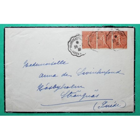 N°199 x3 SEMEUSE CONVOYEUR LIGNE BOURG ST MAURICE A ST PIERRE D'ALBIGNY POUR STRÄNGNÄS SUEDE 1930