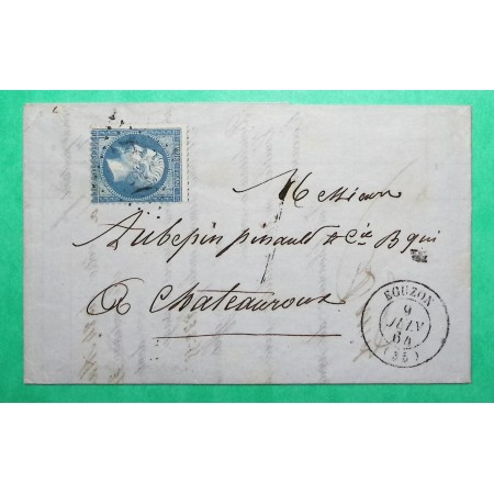 N°22 GC 1384 EGUZON INDRE POUR CHATEAUROUX 1864