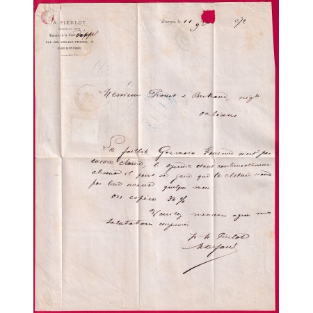N°60 CAD BUREAU DE PASSE 4201 VIERZON CHER + CONVOYEUR STATION BOURGES CHER