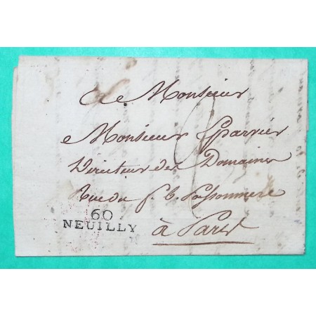 MARQUE 60 NEUILLY SEINE POUR PARIS 28x7 1810