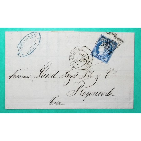 N°60C VARIETE TACHE MEDAILLON GC 3982 TOULOUSE HAUTE GARONNE POUR ROQUECOURBE TARN 1875