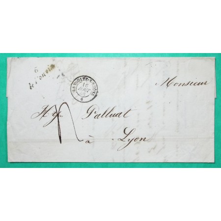 CURSIVE 6 LE POUZIN ARDECHE + CAD TYPE 15 LA VOULTE SUR RHONE POUR LYON RHONE 1846