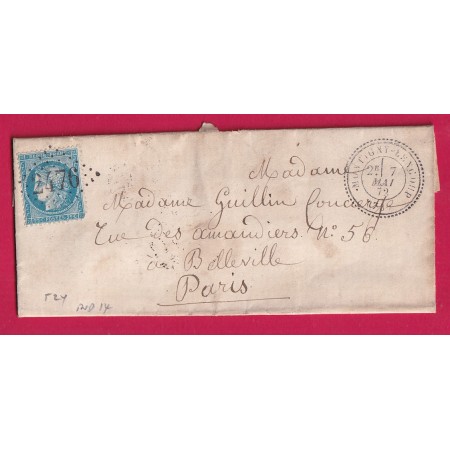 N°60 GC 2476 MONTIGNY LENCOUP SEINE ET MARNE CAD TYPE 24 INDICE 14 POUR PARIS