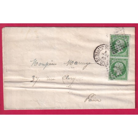 N°12 PAIRE TTB CAD PARIS POTHION 1520 BUREAU C POUR PARIS