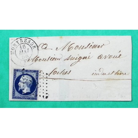 N°14 PC 2137 MONTRESOR INDRE ET LOIRE POUR LOCHES 1856