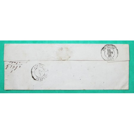 N°14B PC 2057 MONTAIGUT DE QUERCY TARN ET GARONNE POUR TOULOUSE HAUTE GARONNE 1861