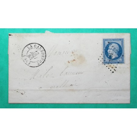 N°14 PC 602 LA CANOURGUE LOZERE POUR GRAULHET TARN 1858