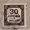 TIMBRE TAXE N°6  SUR LETTRE NON AFFRANCHIE DE CHATEAUROUX INDRE 1891 CAD ST GAULTIER SUR TIMBRE