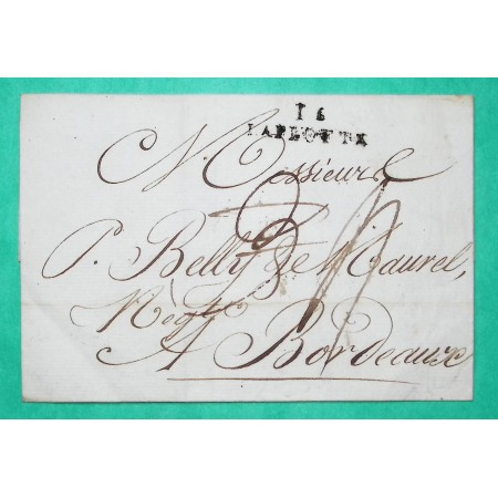 MARQUE LE FLOTTE CHARENTE INFERIEURE POUR BORDEAUX GIRONDE PERIODE REVOLUTIONNAIRE 32x9 1805